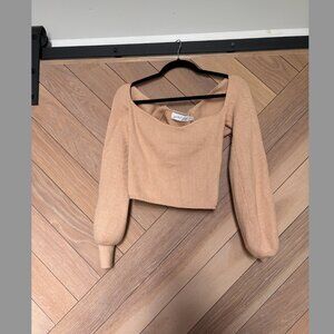 Gia Sweetheart Neck Bell Sleeve Knit Sweater